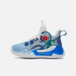 DN-Giày Fandy Kids Basketball Zero Sole Blue White